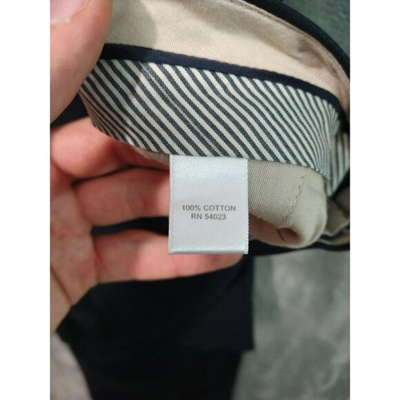 Banana Republic Pants Mens 40x32 Black Chino Dawson Wide Leg Flat Front Cotton - Picture 8 of 10